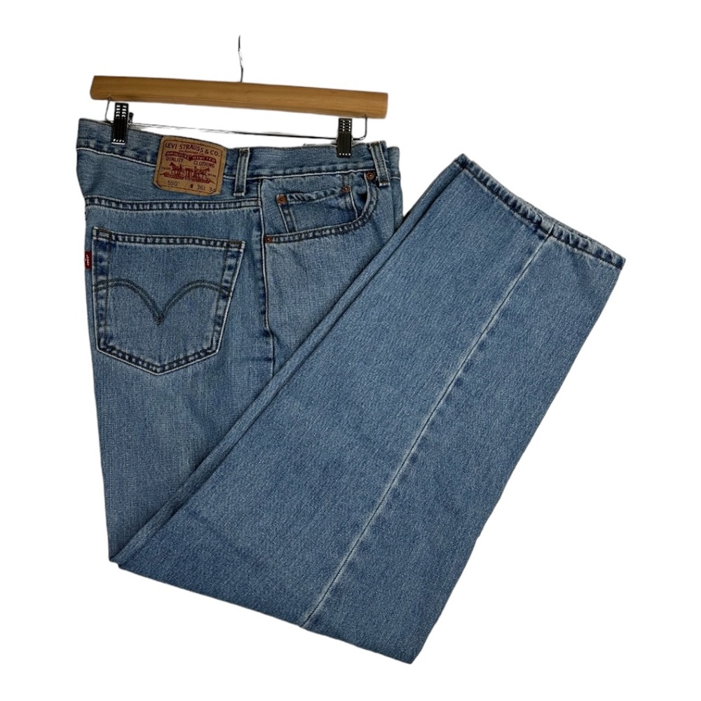 Levi's‎ 550 Light Blue Jeans Relaxed Fit Size 36W 34L Mens